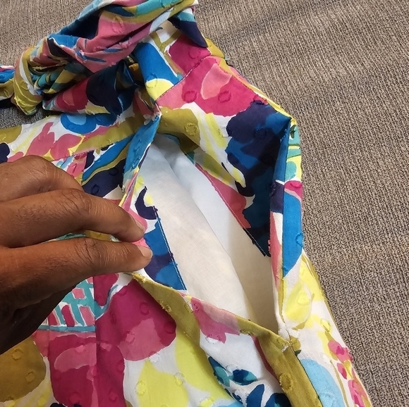 J. Crew Vibrant Watercolor Floral Boho Seaside Skirt with Waist Tie Size 4 - Picture 6 of 8